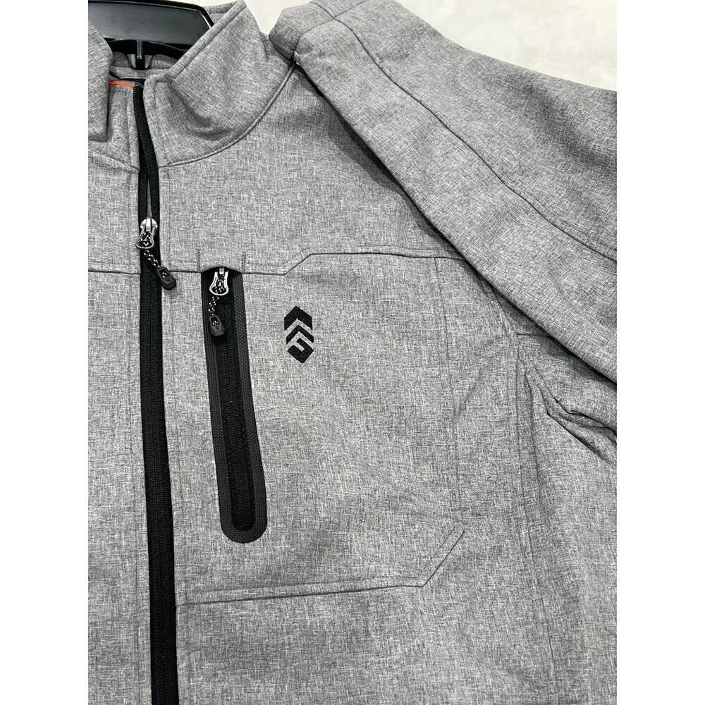 NEW Free Country Men's Base Camp II Softshell Jacket Size M Light Grey MSRP$100